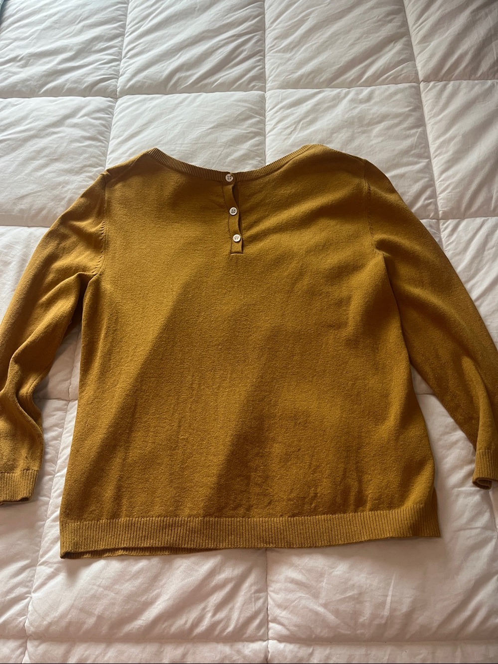 Ann Taylor Mustard Crewneck Sweater - Picture 3 of 3